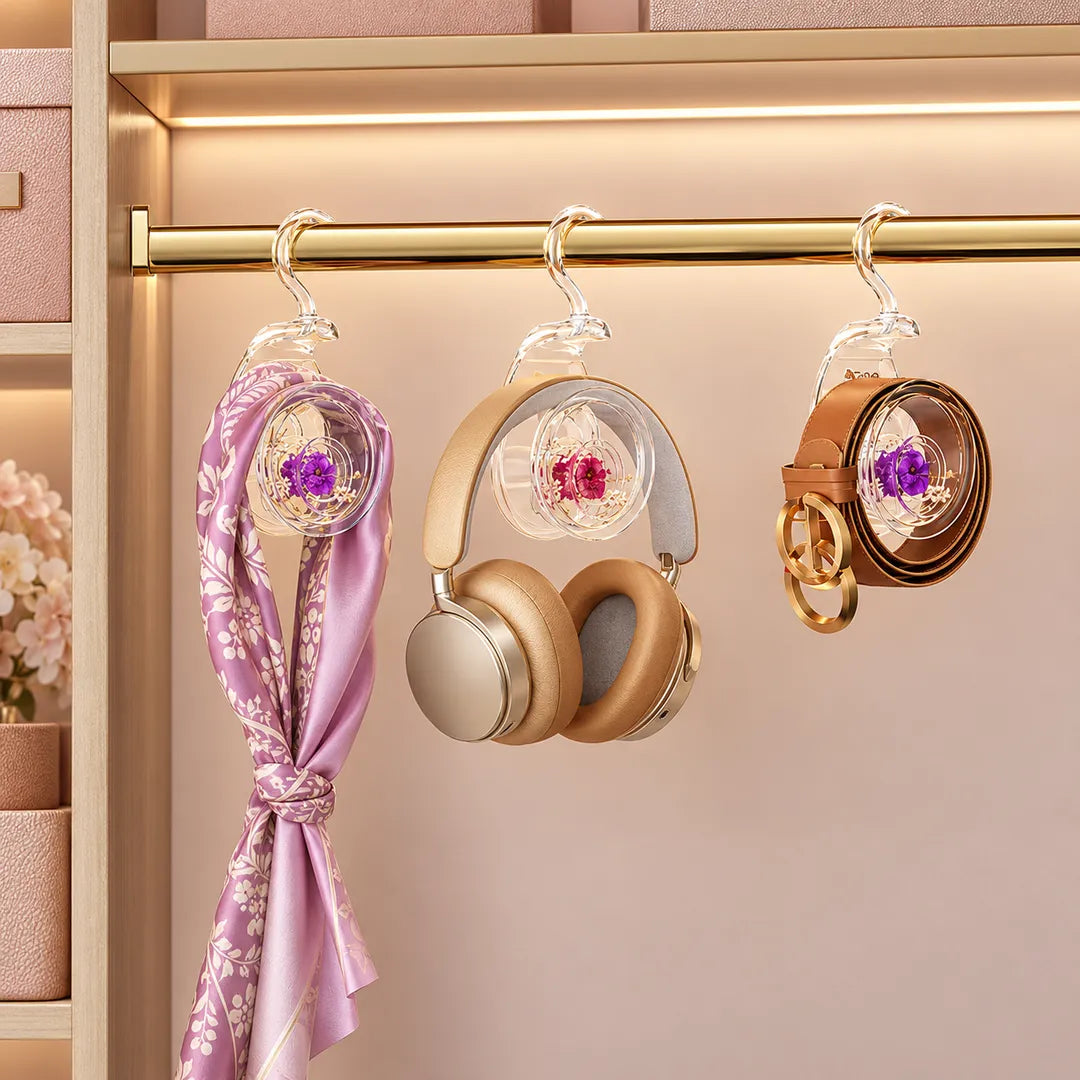 Scented Handbag Care Hanger – Wide-Arc Purse Organizer