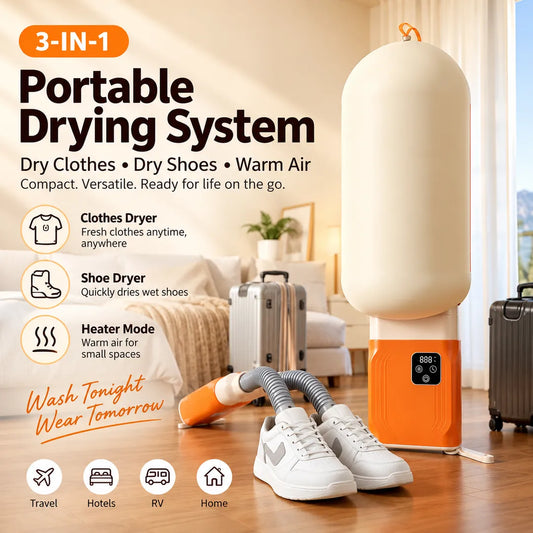 Portable Travel Clothes & Shoe Dryer
