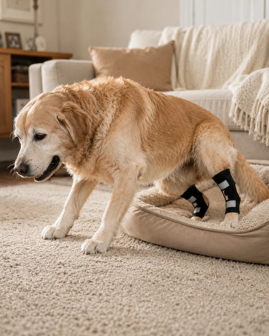Senior Dog Hock Support Pair – Soft Adjustable Rear Leg Support