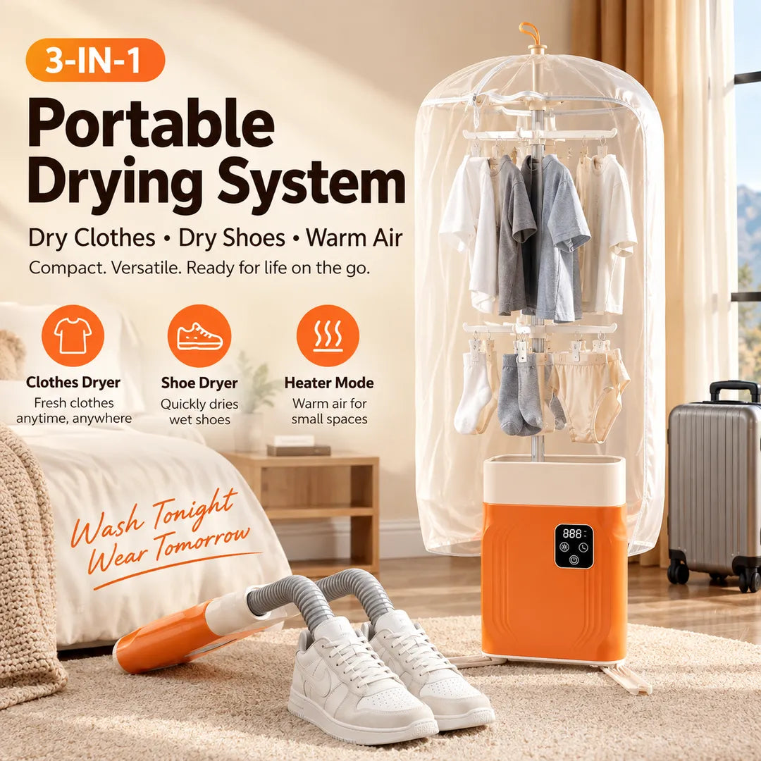 Portable Travel Clothes & Shoe Dryer