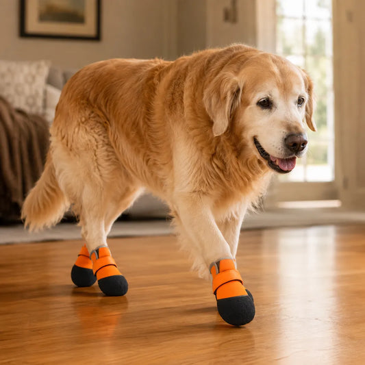 Soft Traction Dog Boots for Senior Dogs – Flexible Grip Booties