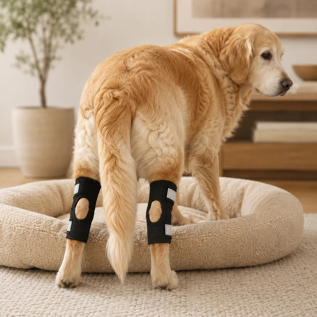 Senior Dog Hock Support Pair – Soft Adjustable Rear Leg Support